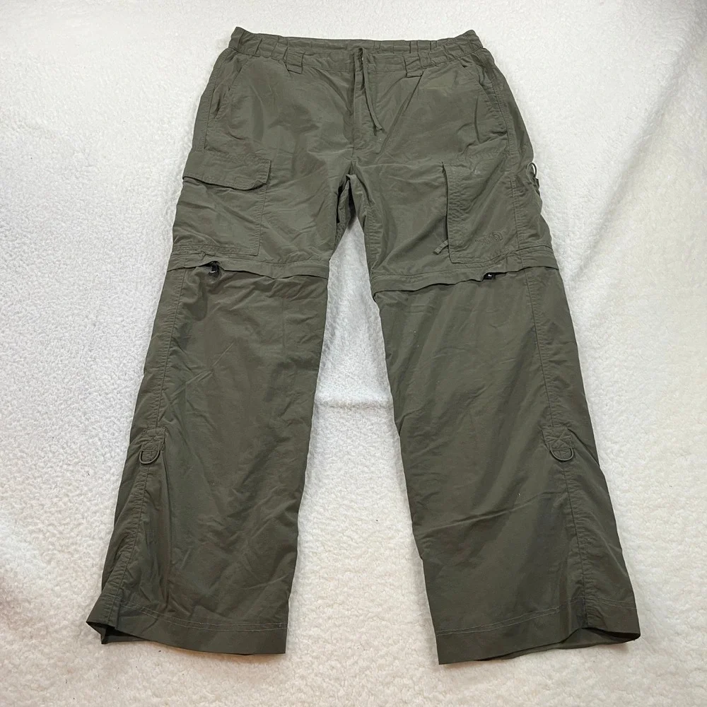 The North Face Cargo Pants Mens Medium Green Convertible Hiking Utility ANL2